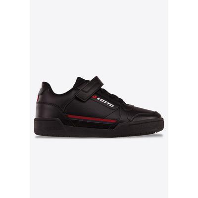 Sneaker LOTTO, Mädchen, Gr. 29, schwarz (schwarz, rot), Synthetik, Schuhe Sneaker, - vielseitig zu kombinieren