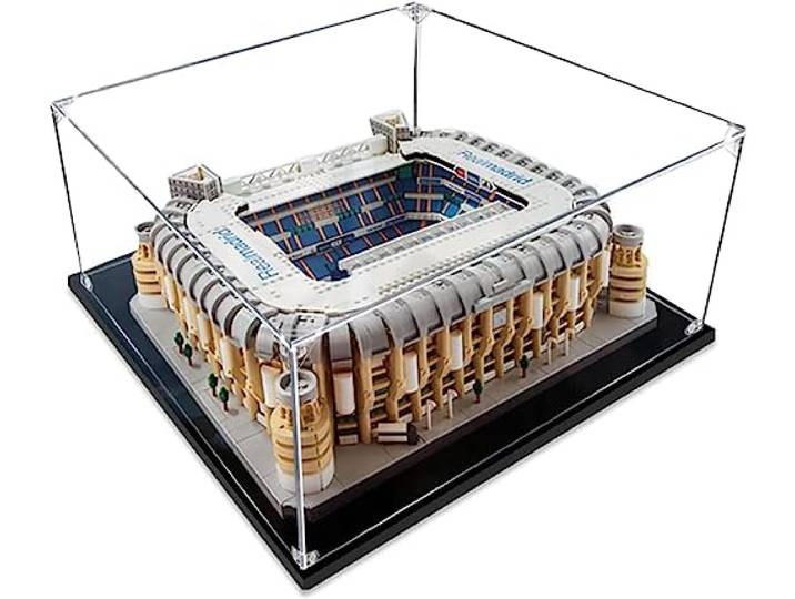 Vitrine für (Stadion Real Madrid Santiago Bernabéu), Modell Bausteine, Vitrine aus Acryl für Lego 10299 (Blöcke Nicht im Lieferumfang enthalten) (3 mm)