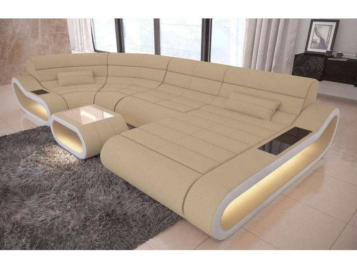 Stoff Wohnlandschaft Concept U-Form