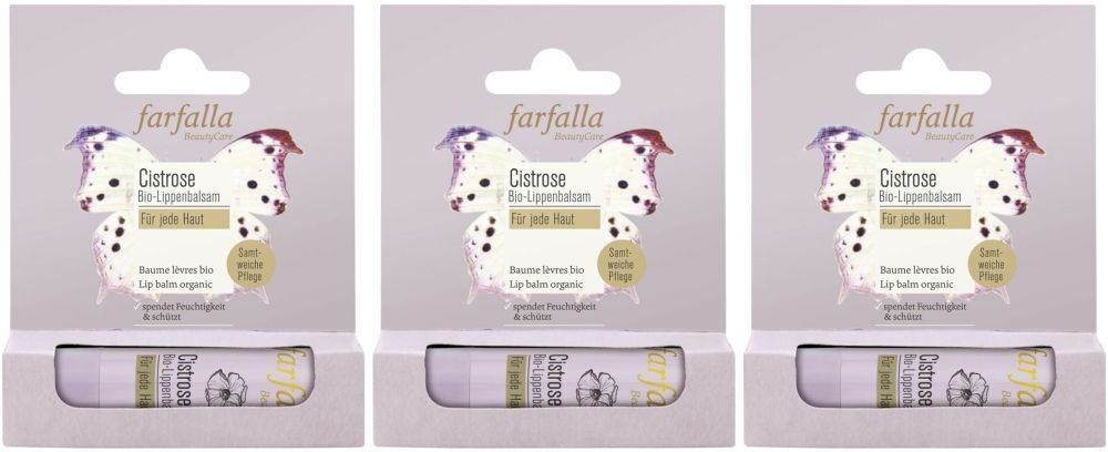 Farfalla Bio-Lippenbalsam Cistrose 4.6 ml x3 3x4,6 Lippenstift