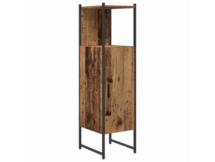 Mobilier de salle de bain avec étagère 3 pièces - Desgin classqiue - Marron SSS974