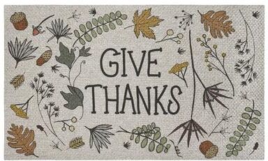 Stupell Autumn Leaves Sisal Door Mat,18x30