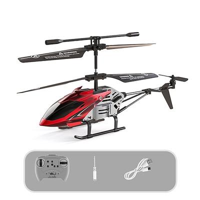 Wiederaufladbares ferngesteuertes Hubschrauber für Kinder Erwachsene - LED-Lichter stabiles Fliegen - Bereit zu fliegen RC Flugzeug Weihnachtsgeschenk