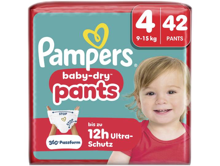 Pampers Baby Dry Pants Windeln Grösse 4 Maxi 9-15kg Sparpack 42 Stück