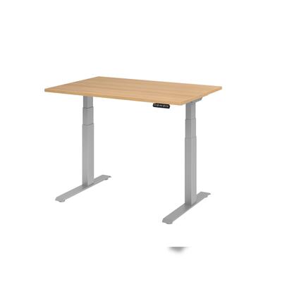 Hammerbacher-Sitz-Steh-Schreibtisch el.120x80cm Eiche-VXDKB12/E/S