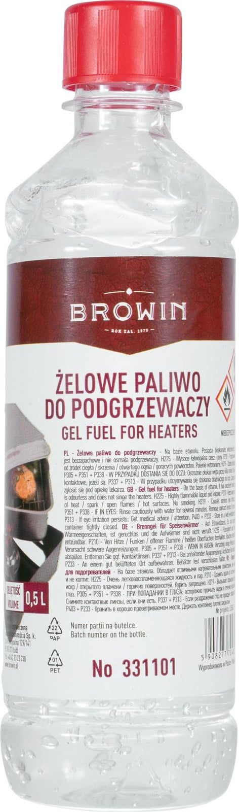 Browin Brandstof voor rookovens, 0,5 liter