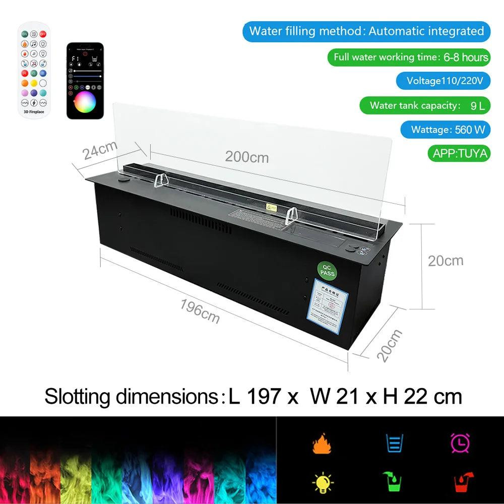 Selius Elektrische Waterdamp Haard - 3D Atmosferische Mist Haard voor Sfeerverwarming