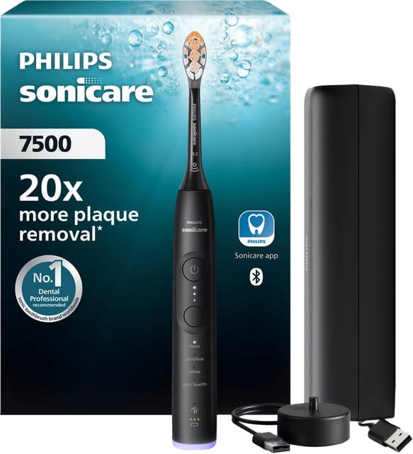 Philips Sonicare Series 7500 HX7421/13 Elektrische tandenborstel Zwart