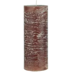 IB Laursen Rustikale Stumpenkerze, Höhe 18, Ø 7 cm, rustic brown
