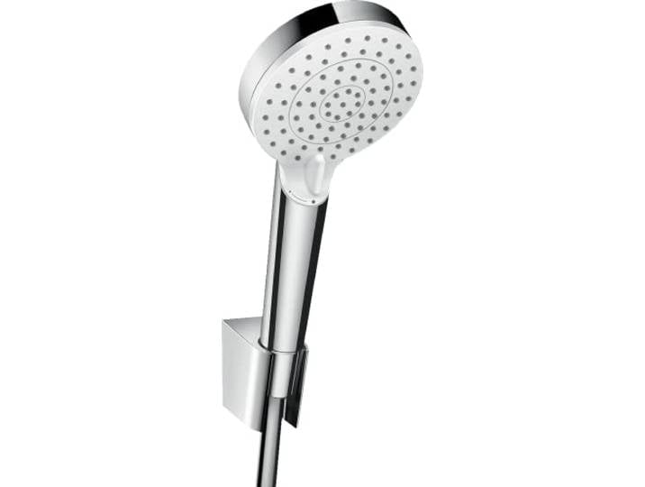 Hansgrohe Professional 26693400 Porter’S Crometta 100 Vario EcoSmart 2 jets Kit Douchette avec flexible et porte-douchette Blanc/Chrome