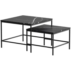 Vicco, Couchtisch + Beistelltisch, Ramio (60 x 60 x 45 cm)