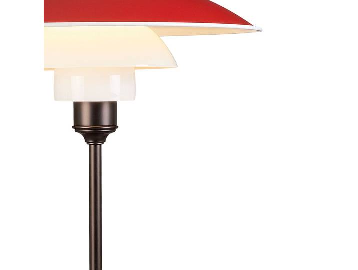 PH 3½-2½ Tischleuchte Rot - Louis Poulsen PH 3 1/2-2 1/2 - Wohnzimmer - Design - Metall - Mit Schirm
