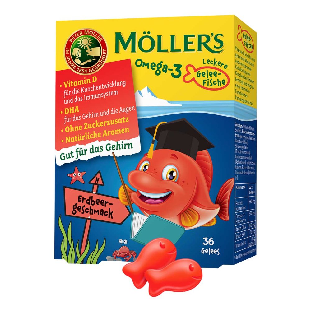 Kyberg Pharma Vertriebs GmbH Möller's Omega-3 Gelee Fisch Erdbeere 16006909