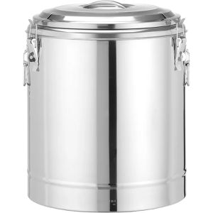 Hendi Thermobehälter Kitchen Line 710258, Edelstahl, hält stundenlang warm, silber, auslaufsicher, 36 Liter