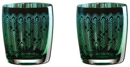 Artland Peacock Set of 2 DOF Tumblers