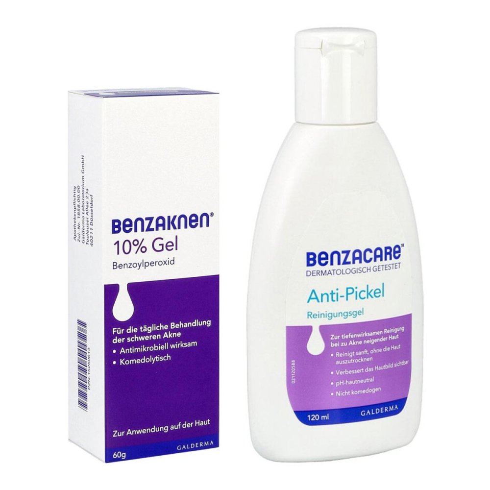 Galderma Laboratorium GmbH Benzaknen 10% + Benzacare Anti-Pickel Reinigungsgel 08105094