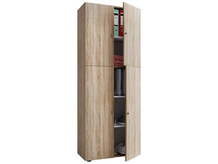 VCM Kleiderschrank Sonoma-Eiche 70x40x184 cm 4 Türen 5 Fächer Schlafzimmer