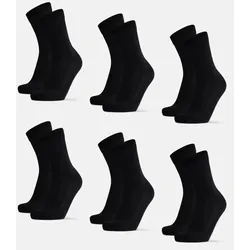 BAMBOO CREW SOCKEN - 6-Pack - Schwarz - 48-51