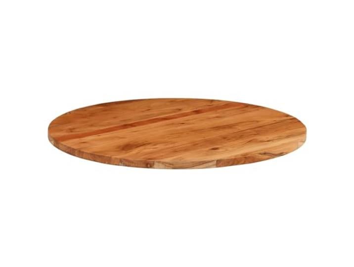 KTHLBRH Runde Tischplatte aus Akazie, 90 x 2,5 cm Massivholz unbehandelt Individuelle Oberfläche Wohnzimmertisch
