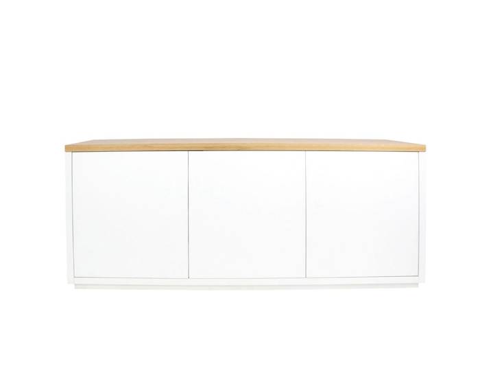 Weißes Sideboard mit 3 Türen, 175 cm