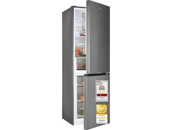 EXQUISIT Kühl-/Gefrierkombination KGC340-115-NF-040C , Energieeffizienz: C, silber (inoxlook), Rechtsanschlag, Kühlschränke, NBoFrost Technologie für dauerhaft eisfrei ohne Abtauen, Kühl-/Gefrierkombination