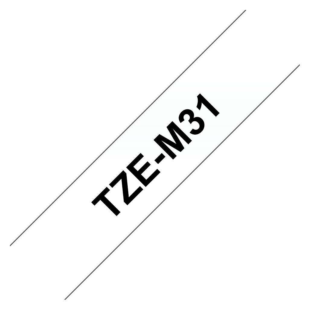 Brother TZe-M31 (1.20 cm, Schwarz) (TZE-M31)