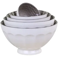 Chic Antique Arés Schüssel 5er-Set, H9/D15,5 cm, antik kohle