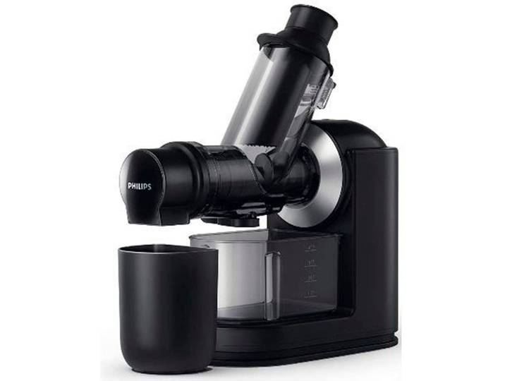 PHILIPS Slow Juicer HR1889/70 , silber (schwarz, silberfarben), B:13,65cm H:36,09cm T:36,17cm, Entsafter, Viva Collection, mit Tropfstopp, QuickClean, XL Einfüllöffnung, Slow Juicer
