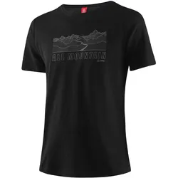 Löffler M Printshirt All Mountain Transtex Herren Outdoorshirt schwarz- Gr. 46