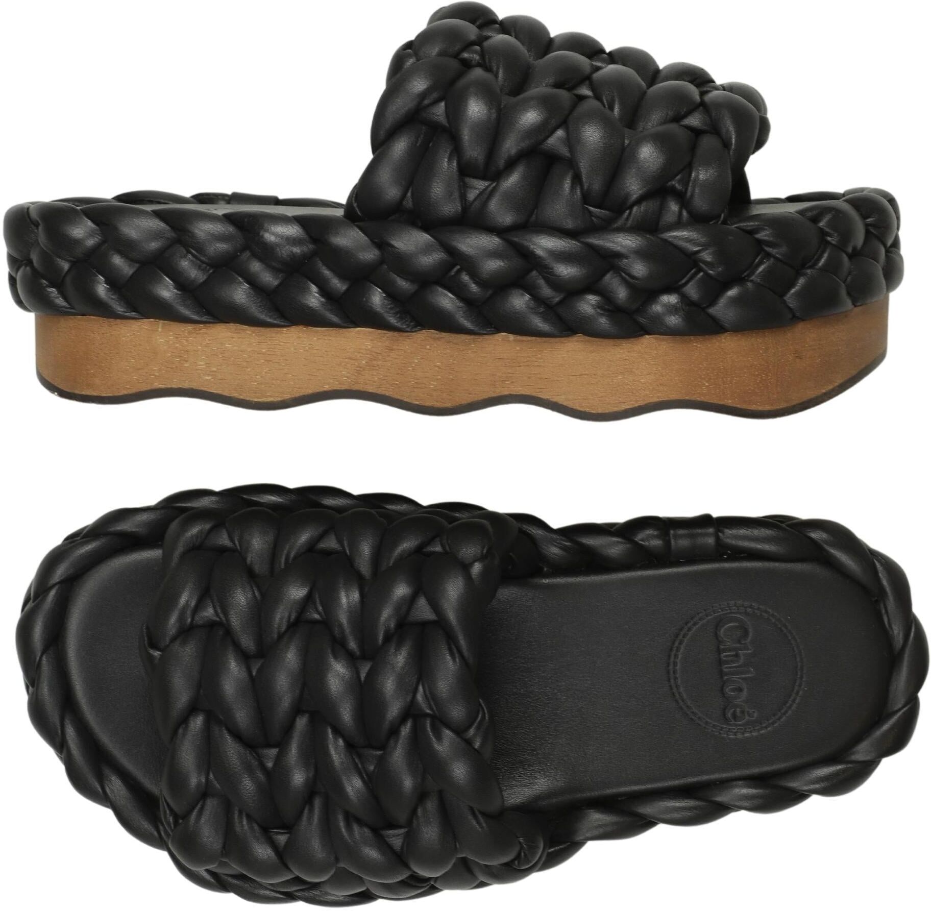 Chloe Damen Sandalen, Schwarz, Gr. EU 38, Leder - Second Hand