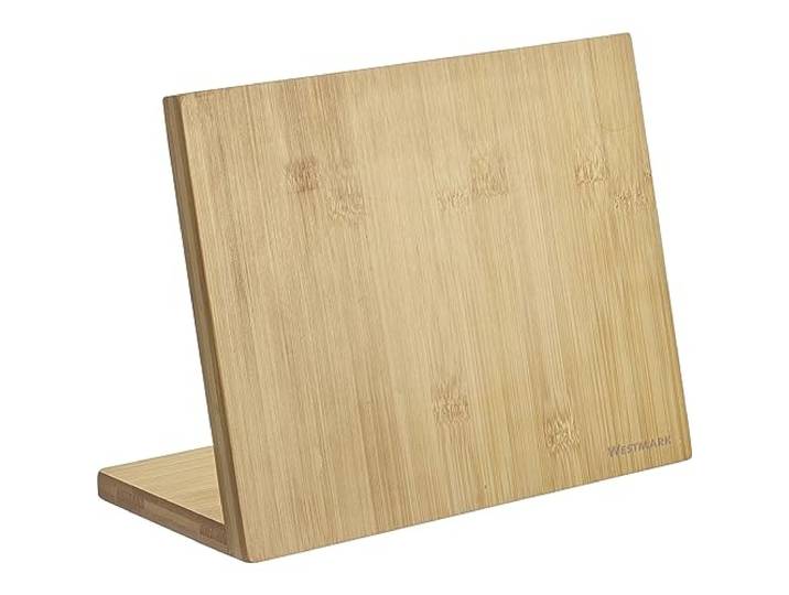 Westmark Messenblok – houten messenhouder met een magnetische kern, stabiele houder voor keukenmessen, gemakkelijk schoon te maken magnetisch messenblok – bamboe