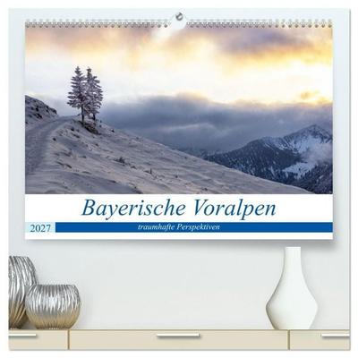 Bayerische Voralpen - traumhafte Perspektiven (hochwertiger Premium Wandkalender 2027 DIN A2 quer), Kunstdruck in Hochglanz