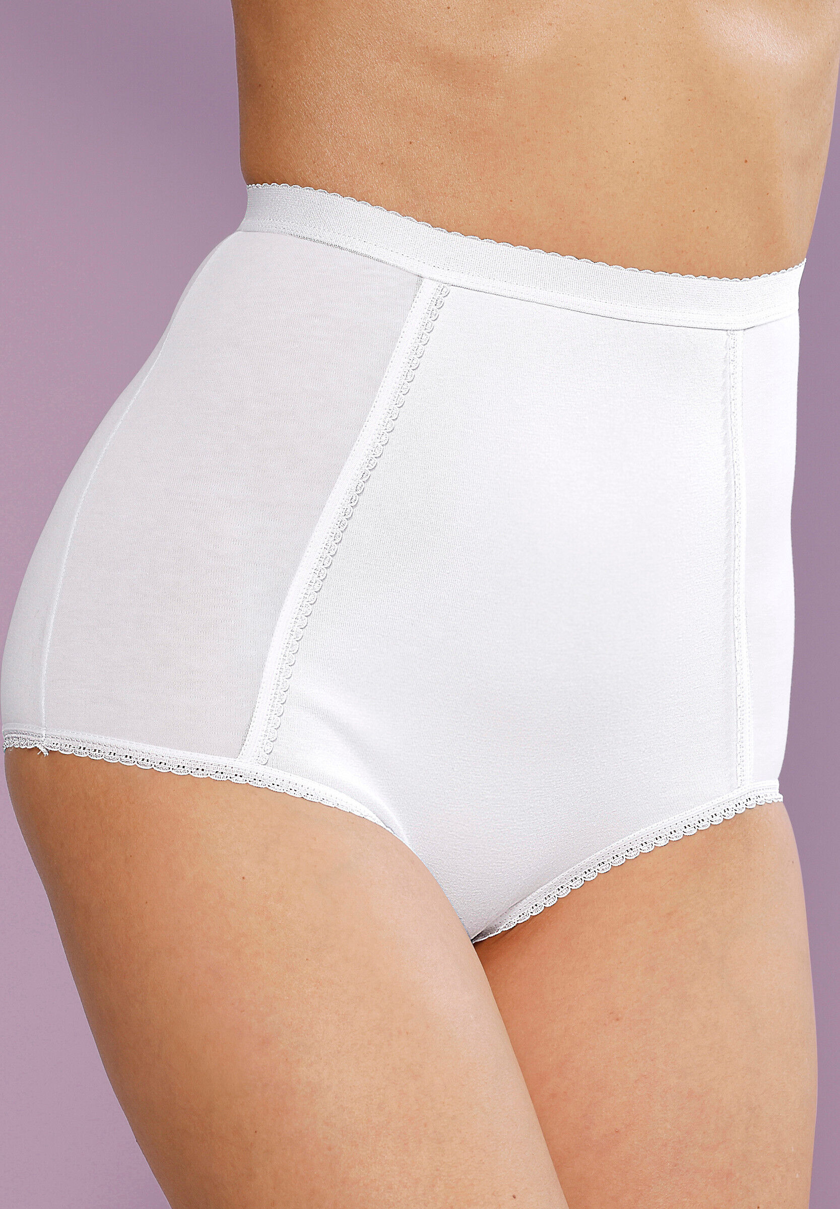 Formslip WITT "Formslip Formslip mit hoher Taille 2 Stück", Damen, Gr. 48/50, 2 Stk., weiß, Unterhosen Formslip