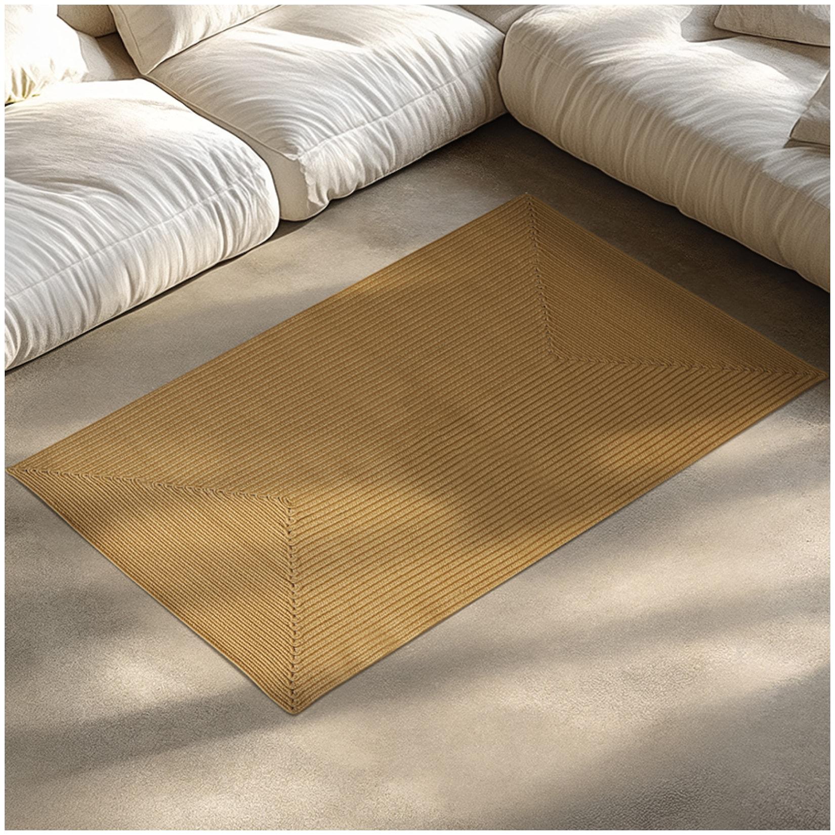 tectake® Geflochtener Teppich, verschiedene Größen, in Jute-Optik, strapazierfähig und pflegeleicht