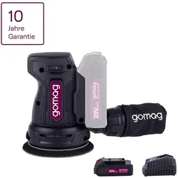 Gomag Akku Exzenterschleifer GO-EXS125 20V 125mm 2,0 Ah Starterkit