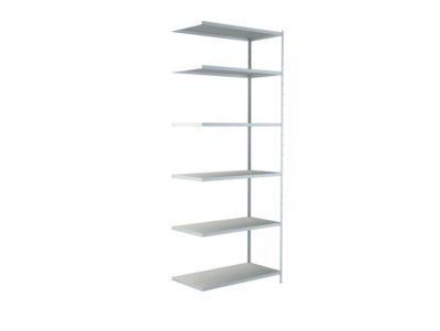 Steckregal im Baukastensystem, Anbauregal, 1000 x 500 x 2500 mm, weiß