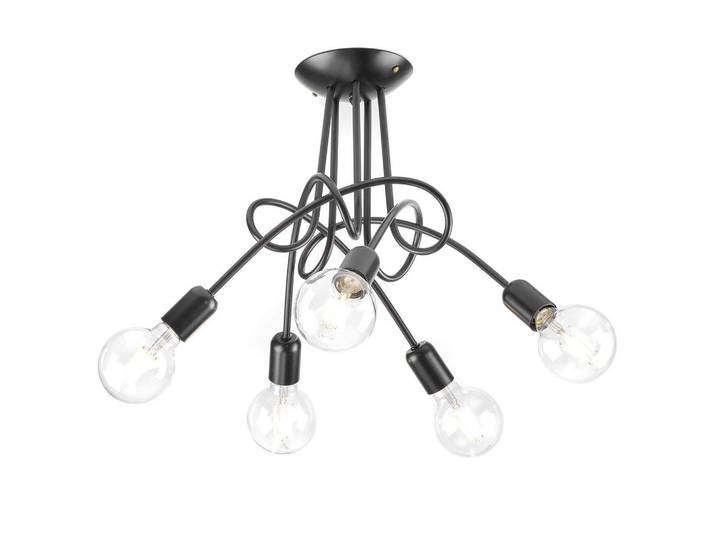Deckenleuchte Wire, Schwarz, Metall, rund, 65x50x65 cm, Eec, ohne Chemie, Lampen & Leuchten, Innenbeleuchtung, Deckenleuchten, Deckenleuchten