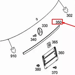 Mercedes-Benz ML W166 Heckklappengriff Griffleiste A1667400193