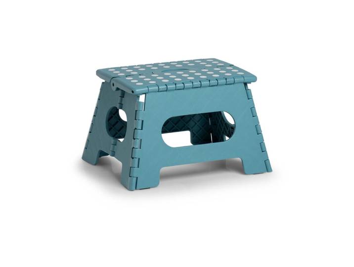 Tritthocker ZELLER PRESENT 35 x 28 x 22 cm , blau (eisblau), Hocker, Tritthocker