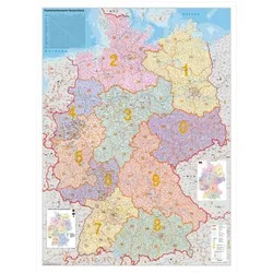 STIEFEL Eurocart Landkarte »Deutschland Postleitzahlen« 97 x 119 cm