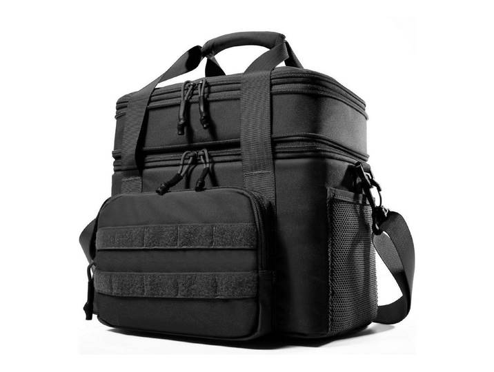 LuxusKollektion Kühltasche Lunchtasche Isoliert Auslaufsicher 18L 26L Erweiterbar Schwarz