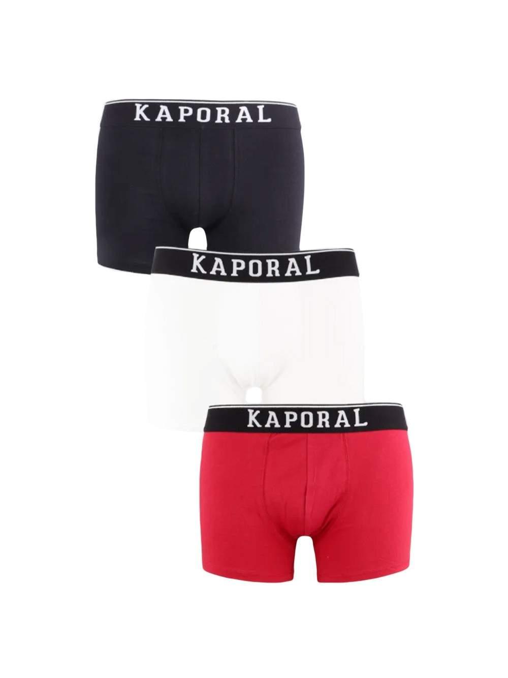 Kaporal herenboxershorts, verpakking van 3 stuks, logo op de voorkant