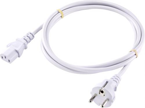 Sygonix SY-5043494 Kaltgeräte Anschlusskabel Weiß 2.00m