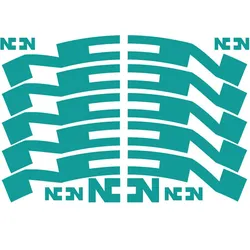 NONPLUS COMPONENTS Aufkleberset für Felgen | 24 mm türkis (#054)