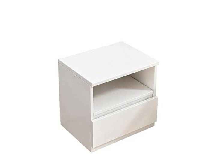 LIRHIQYGF Nachttisch, Nachttisch, Aufbewahrungsschublade, offenes Regal Minimalistischer Nachttisch mit Größen-/Farboptionen, offenem Regal, tiefen Schubladen, wasserabweisender Oberfläche und
