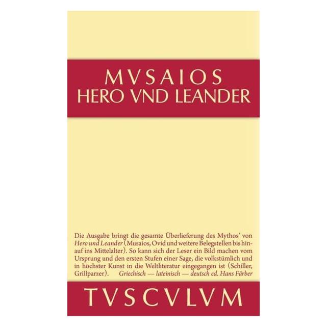 De Gruyter Musaios:Hero und Leander und die weiter (Deutsch, Hardcover, Musaios) (67767766)