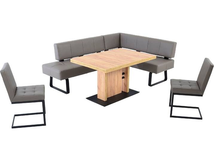Essgruppe, Leder CASAY, Canyon 80, 195×50 cm, Ausziehbar, K+W Komfort & Wohnen