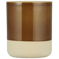 IB Laursen Topf mit beiger Kante unten, H16 x Ø14 cm, braun