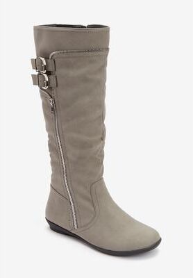 Women's The Pasha Wide-Calf Boot by Comfortview in Slate Grey (Size 11 M)