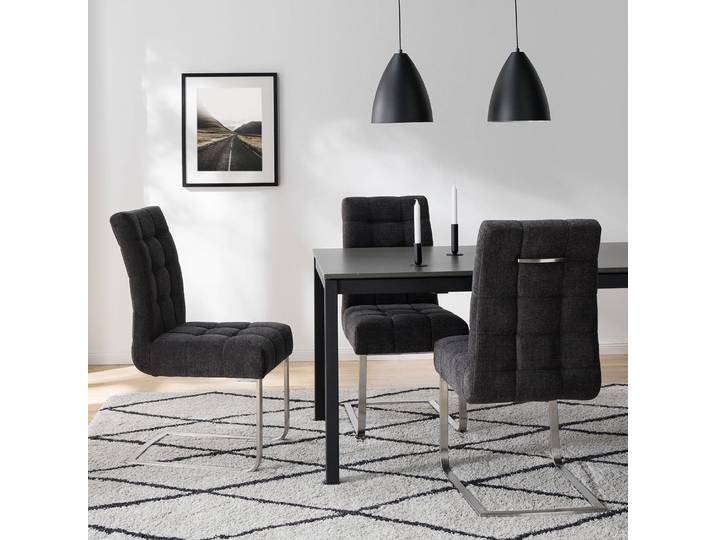 Freischwinger Stawley 2er Set Typ A 48 x 96 x 64cm Grau/Dunkelgrau